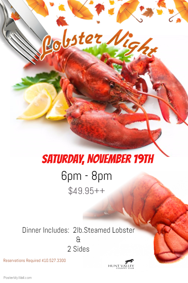 Lobster Night Hunt Valley Country Club 20161119